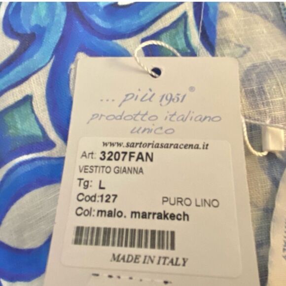 Made in Italy Italian linen dress from a boutique in positano - Picture 12 of 12